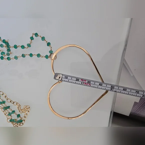 Mai Kaui / Tahiti Signature Big Love Whisper Necklace Goldfilled W Apatite Beads - Picture 2 of 5